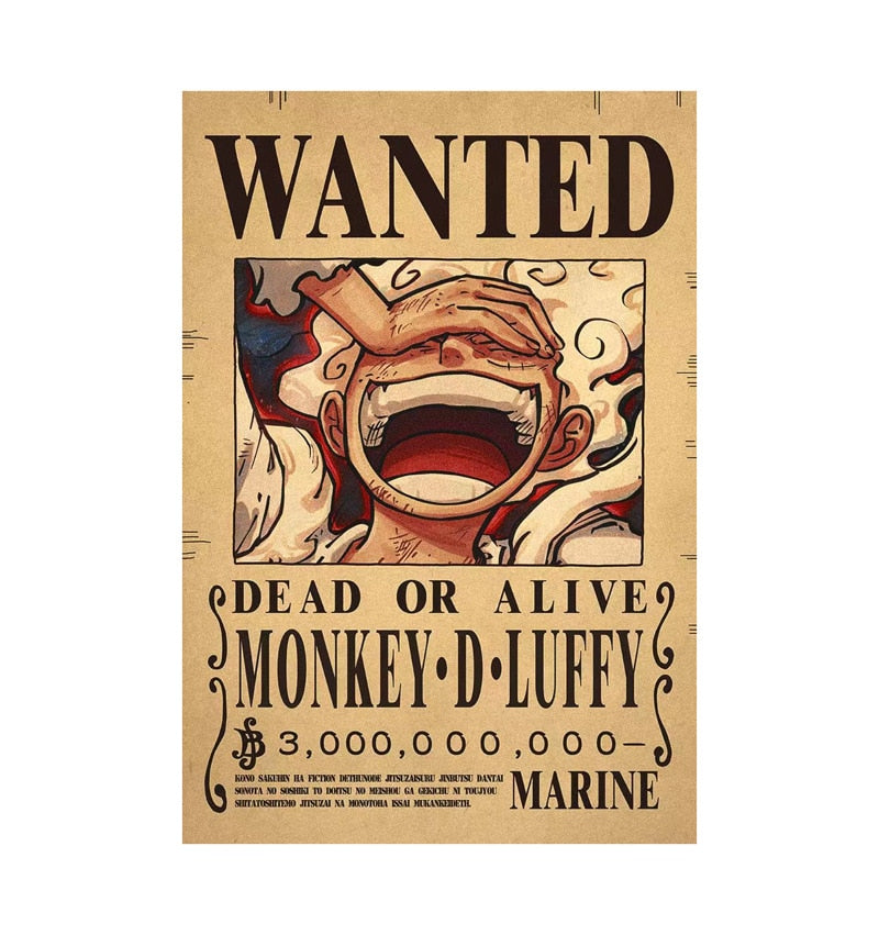 One Piece Wanted Posters - Monkey D. Dragon Wanted Wall Decor