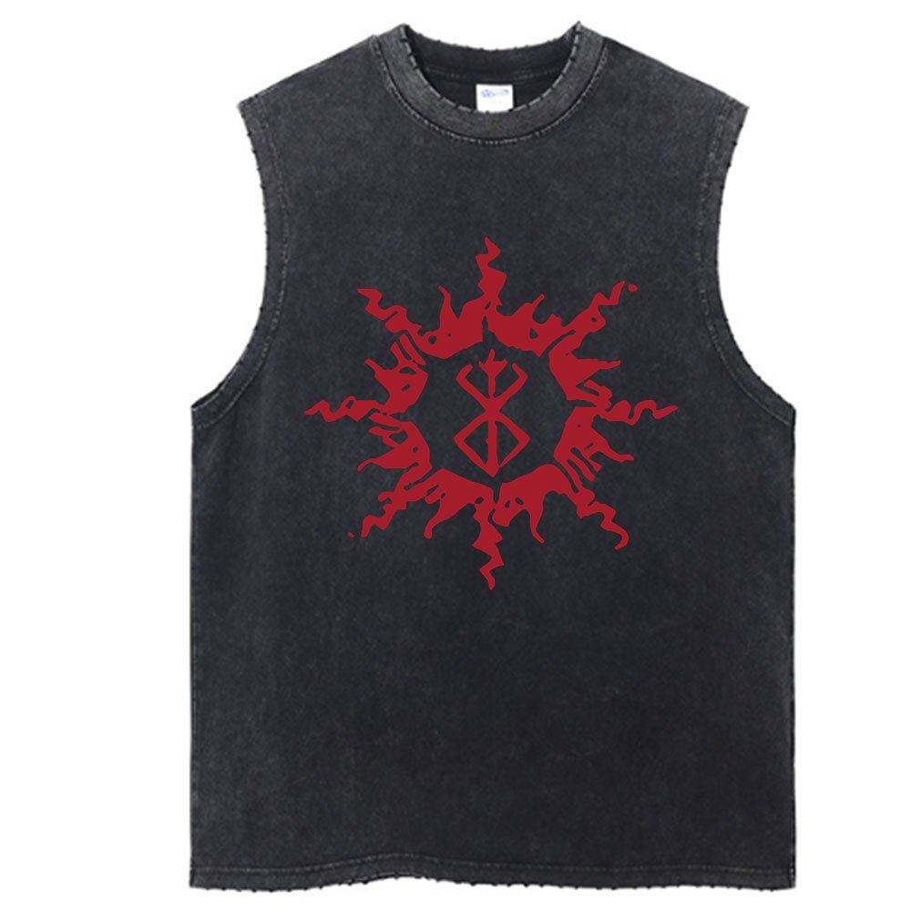 Berserk Anime Vintage Washed Guts Sleeves Tank Top – Alpha Weebs