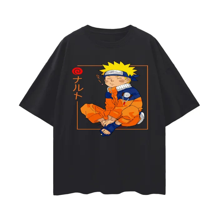 "KNUCKLE HEAD" - Uzumaki -  Naruto Anime Oversized T-Shirt | 3 Colors