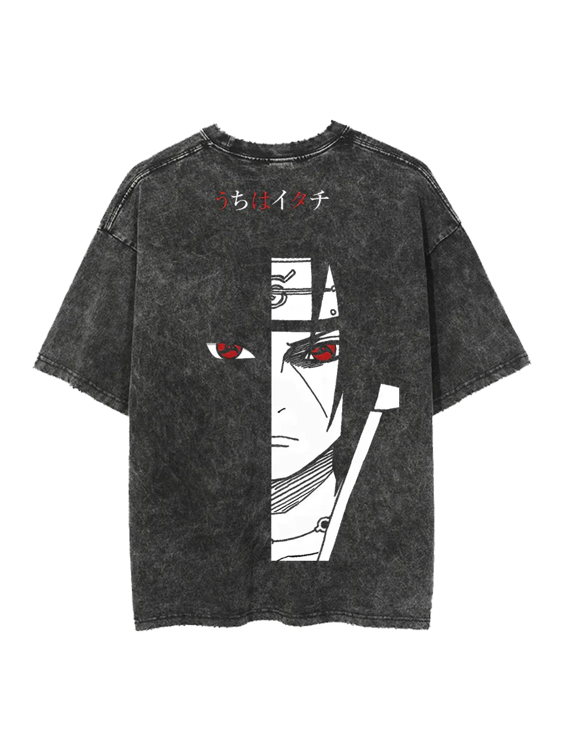 "SHARINGAN'S SENTINEL" - Itachi -  Naruto Anime Vintage Washed Oversized T-Shirt