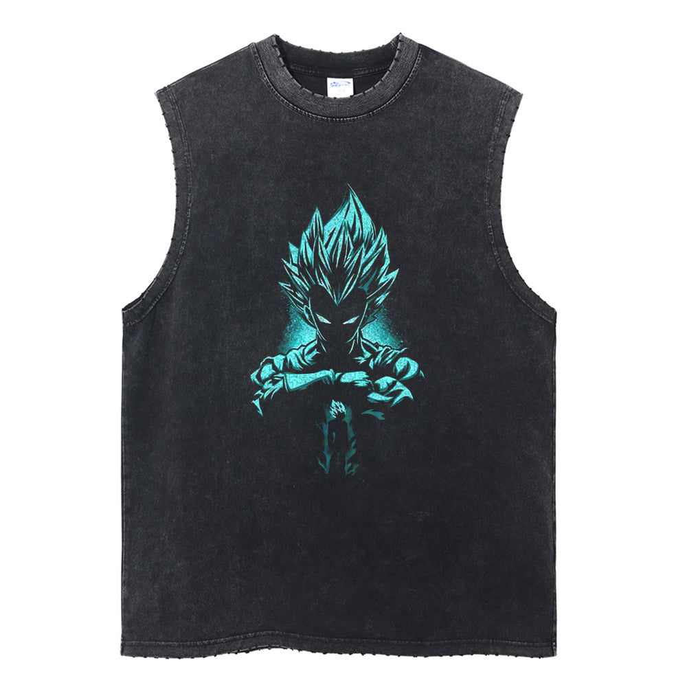 "Vegeta Pride" Vintage Washed Tank Top