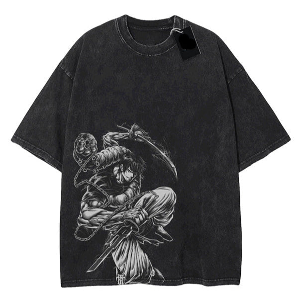 "SUPREME KILLER" - Toji Fushiguro - JJK Anime Vintage Washed Oversized T-Shirts | V-2