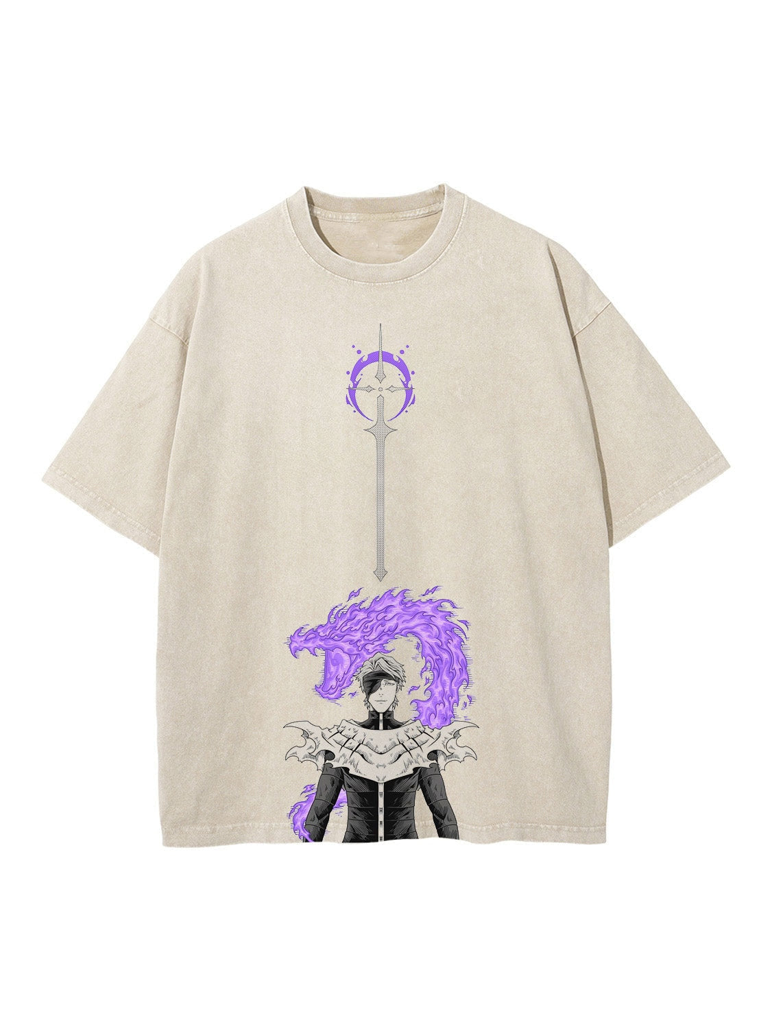 "PUPPET MASTER" - Aizen Sosuke -   Bleach Anime Vintage Washed Oversized T-Shirt