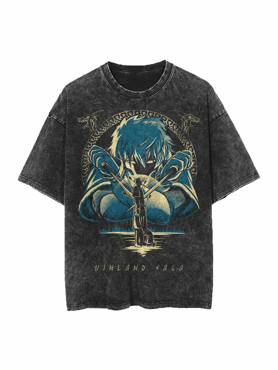 "WANDERER" - Thorfinn - Vinland Saga Anime Vintage Washed Oversized T-Shirt