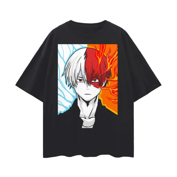 "HERO HEIR" - Shoto Todoroki- My Hero Academia Anime Oversized T-Shirt