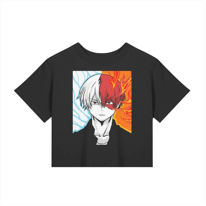 "ICY HOT" - Shoto Todorok - My Hero Academia Anime Crop Top