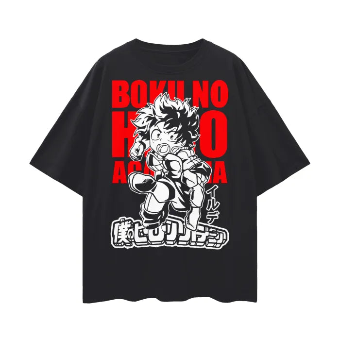 "QUIRKLESS HERO" - Deku - My Hero Academia Anime Oversized T-Shirts