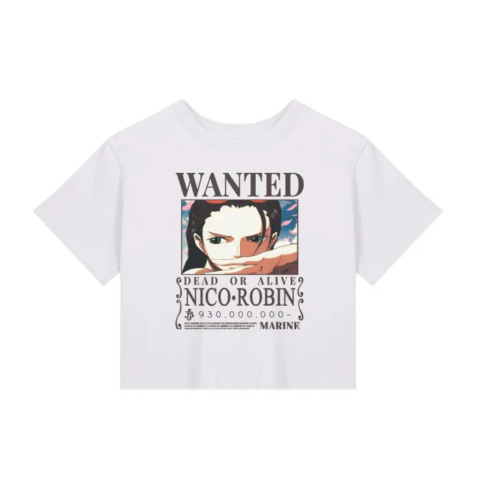 "WANTED FLOWER DEVIL" - Nico Robin - One Piece Anime Crop Top