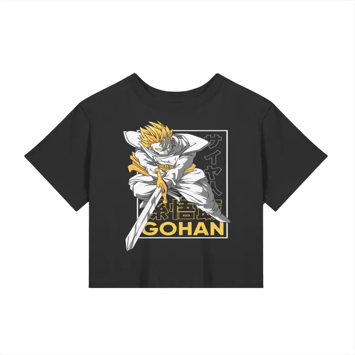 "SCHOLAR WARRIOR" - Gohan - Dragon Ball Anime Crop Top