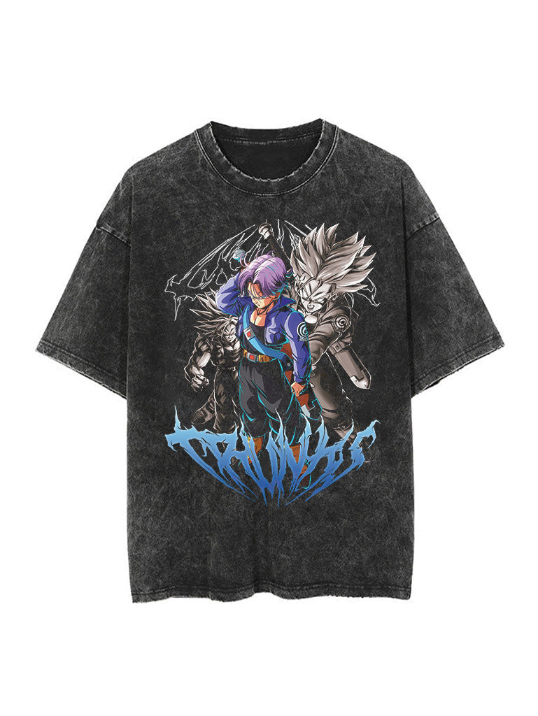 "LAST HOPE" - Future Trunks  -  Dragon Ball Z Anime Vintage Washed Oversized T-Shirt