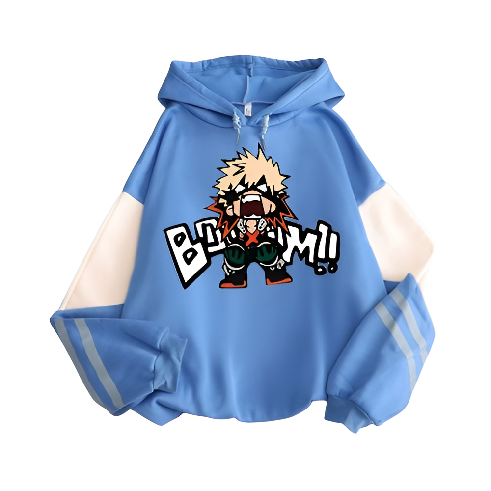 "BOOM" - Bakugo My Hero Academia Anime Oversized Hoodies | 4 Colors - Alpha Weebs