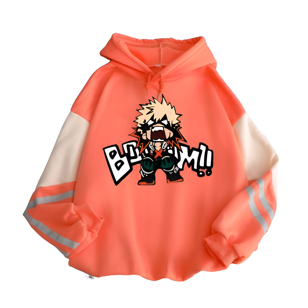 "BOOM" - Bakugo My Hero Academia Anime Oversized Hoodies | 4 Colors - Alpha Weebs