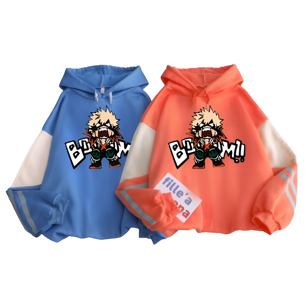 "BOOM" - Bakugo My Hero Academia Anime Oversized Hoodies | 4 Colors - Alpha Weebs