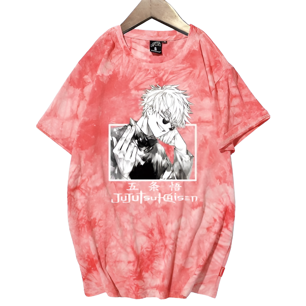 Anime - Streetwear - "DADDY SENSEI" - Jujutsu Kaisen Anime Satoru Gojo Oversized Tie Dye T-shirt | 5 Colors - Alpha Weebs