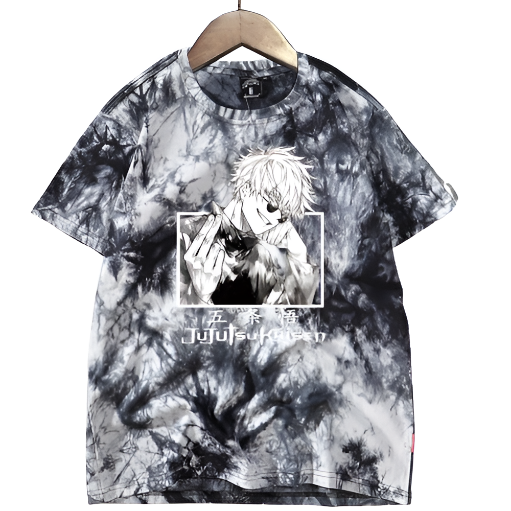 Anime - Streetwear - "DADDY SENSEI" - Jujutsu Kaisen Anime Satoru Gojo Oversized Tie Dye T-shirt | 5 Colors - Alpha Weebs