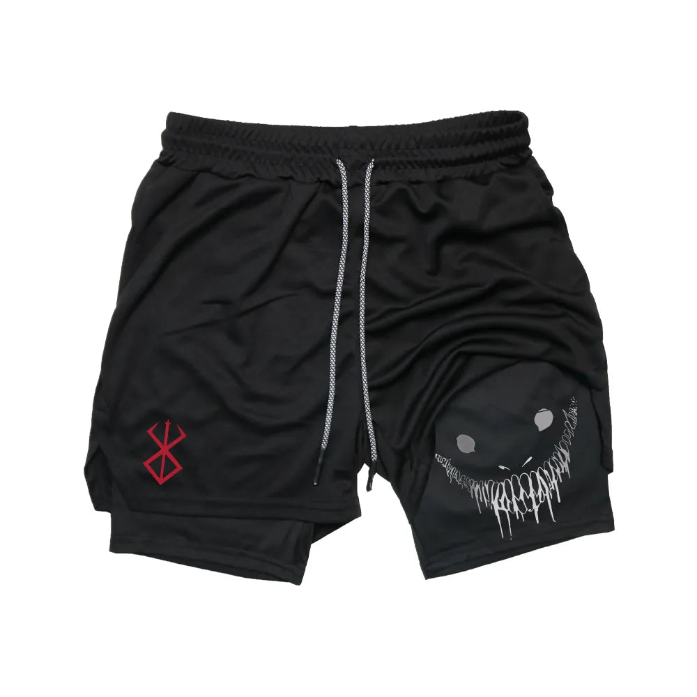 "GO BERSERK" -Berserk Guts Anime Gym Shorts