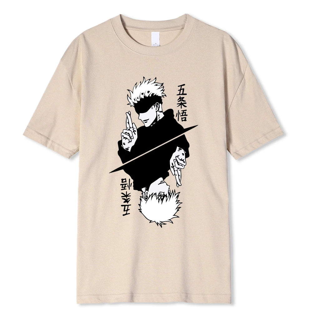 Anime - Streetwear - "HARD DRIP" - Jujutsu Kaisen Satoru Gojo Anime Oversized T-Shirts | 6 Colors - Alpha Weebs