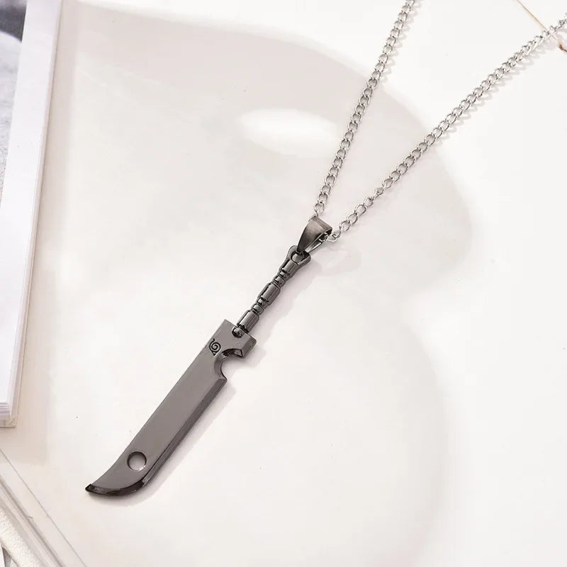 Anime Naruto Necklace Kakashi Kunai Zumaki Shuriken Action Doll Accessories Metal Alloy Pendant Cosplay Cartoon Collection Toy