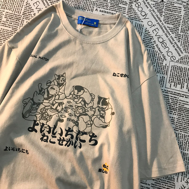 "NEKO" - Anime Oversized T-Shirts | 2 Colors