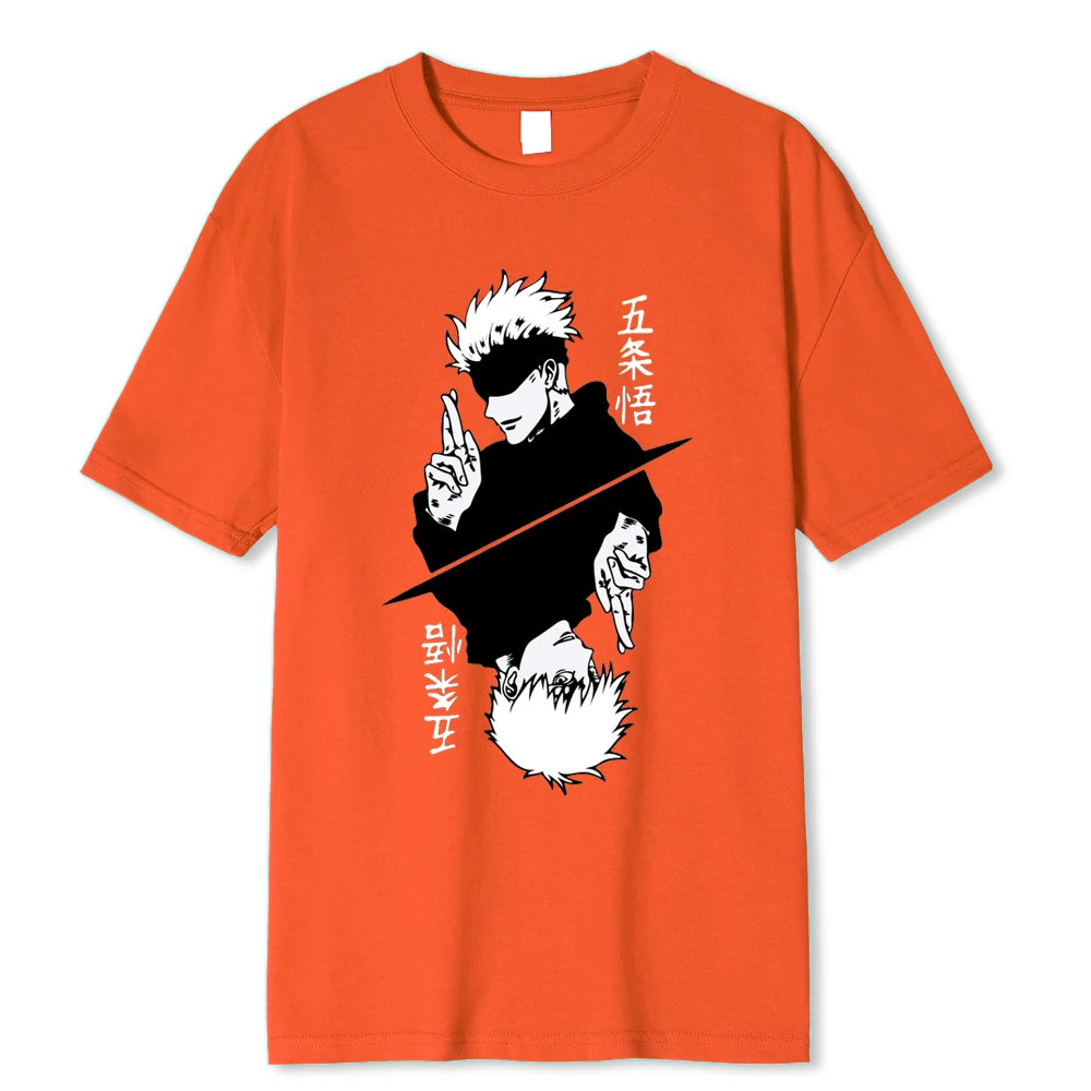 Anime - Streetwear - "HARD DRIP" - Jujutsu Kaisen Satoru Gojo Anime Oversized T-Shirts | 6 Colors - Alpha Weebs