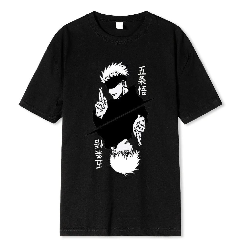 Anime - Streetwear - "HARD DRIP" - Jujutsu Kaisen Satoru Gojo Anime Oversized T-Shirts | 6 Colors - Alpha Weebs