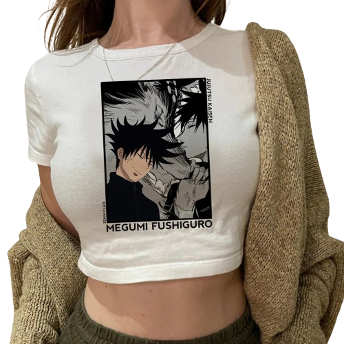 "MEGUMI'S HYBE " - Jujutsu Kaisen Megumi Fushiguro Anime Crop Top