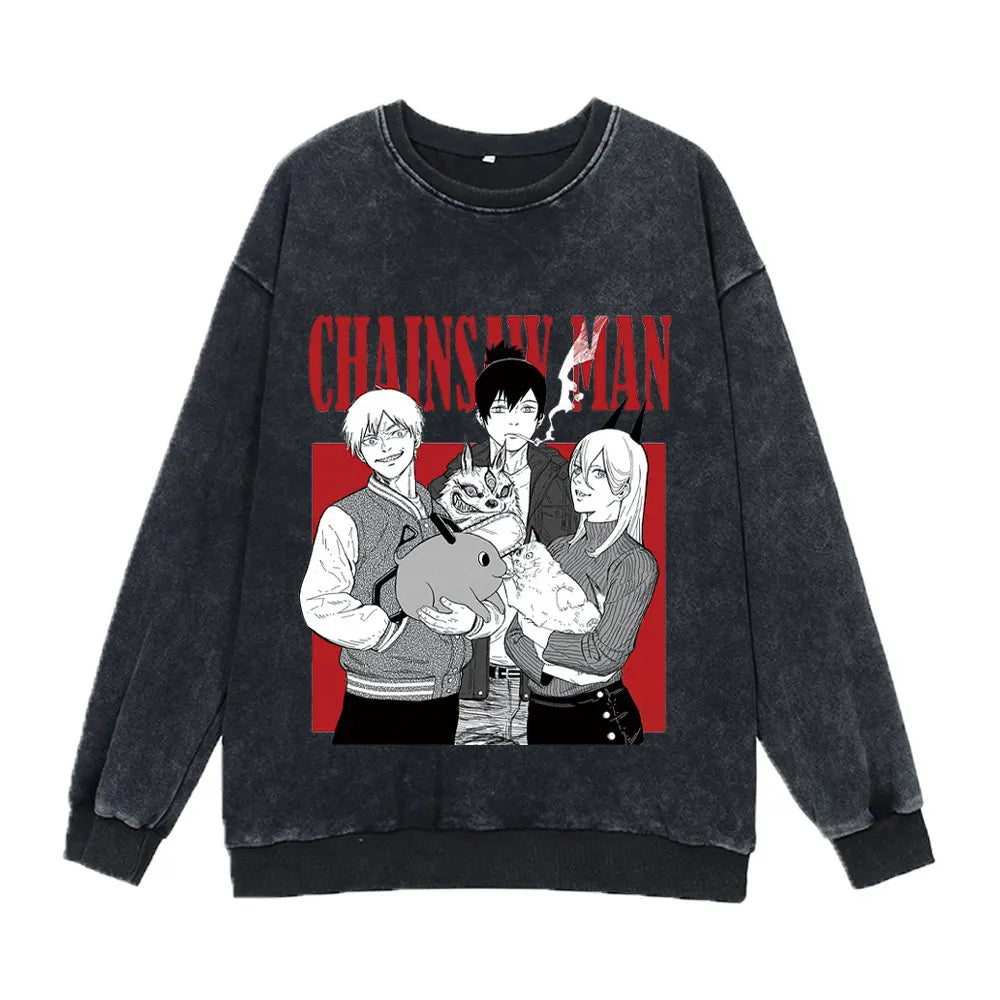 Chainsaw Man Washed Sweatshirt