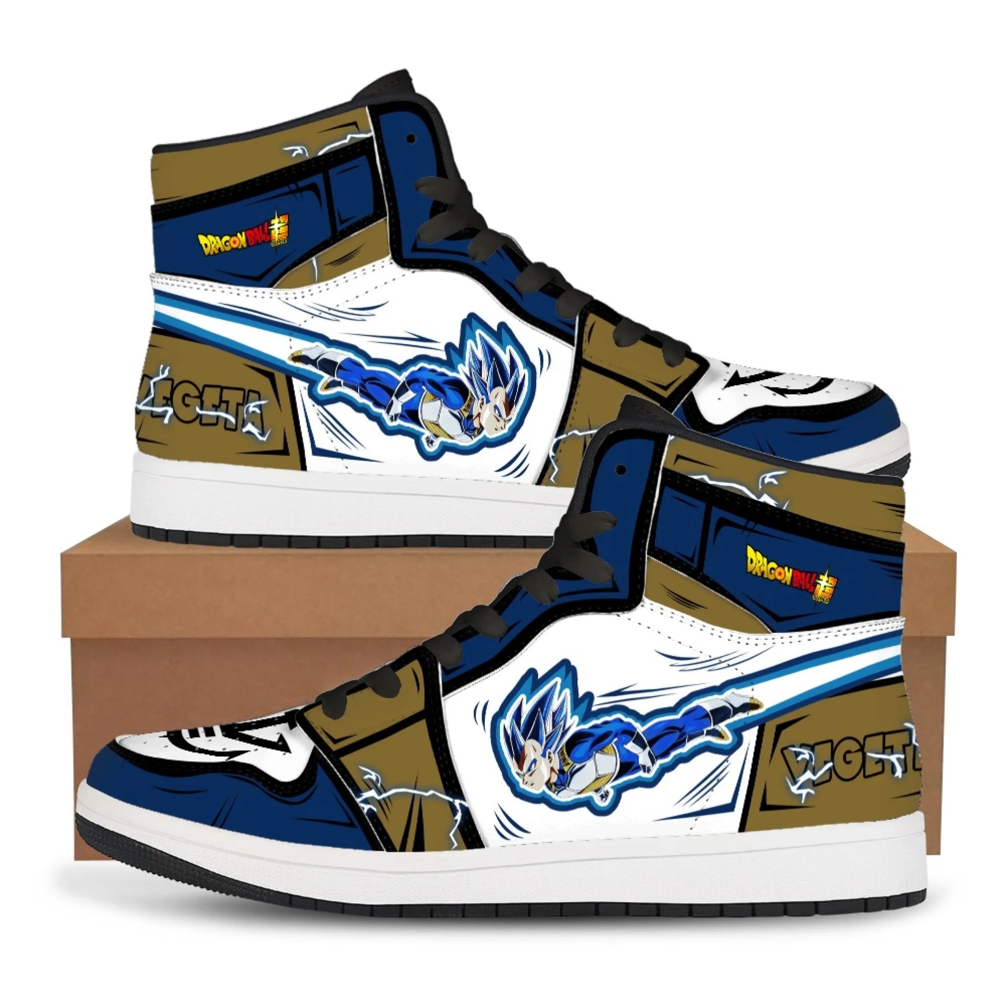 "AIR PRIDE 1" - (High Top) Vegeta - Dragon Ball Anime Sneakers - DBZ