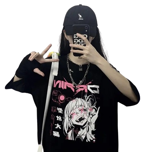 "GOTHIC" - My Hero Academia Anime Himiko Toga Oversized T-Shirts