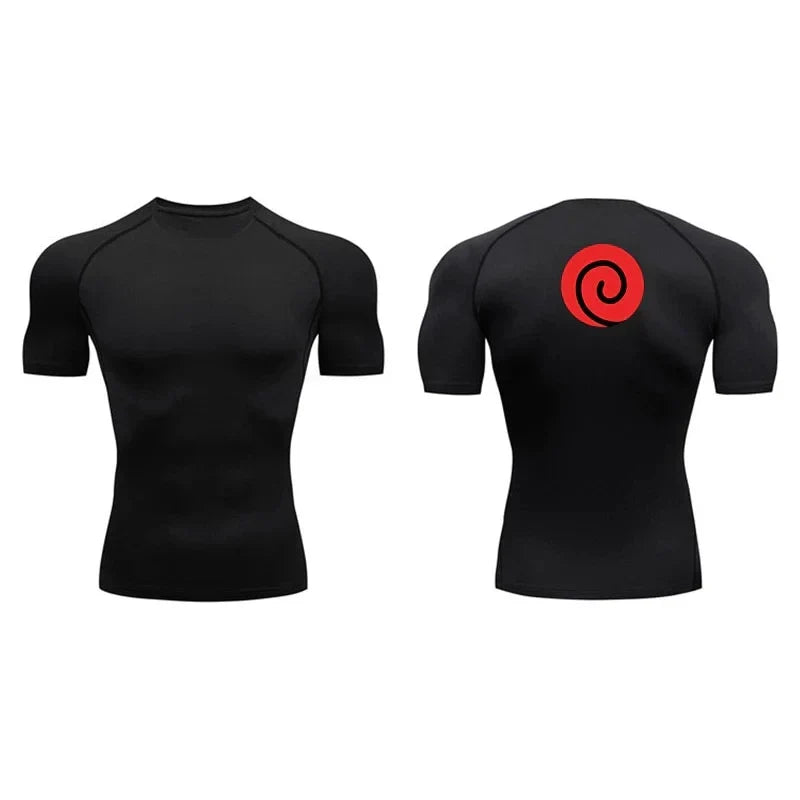 "UZUMAKI MUSCLE" - Naruto Anime Gym Compression Fit T-Shirts | V-2 | 4 Colors