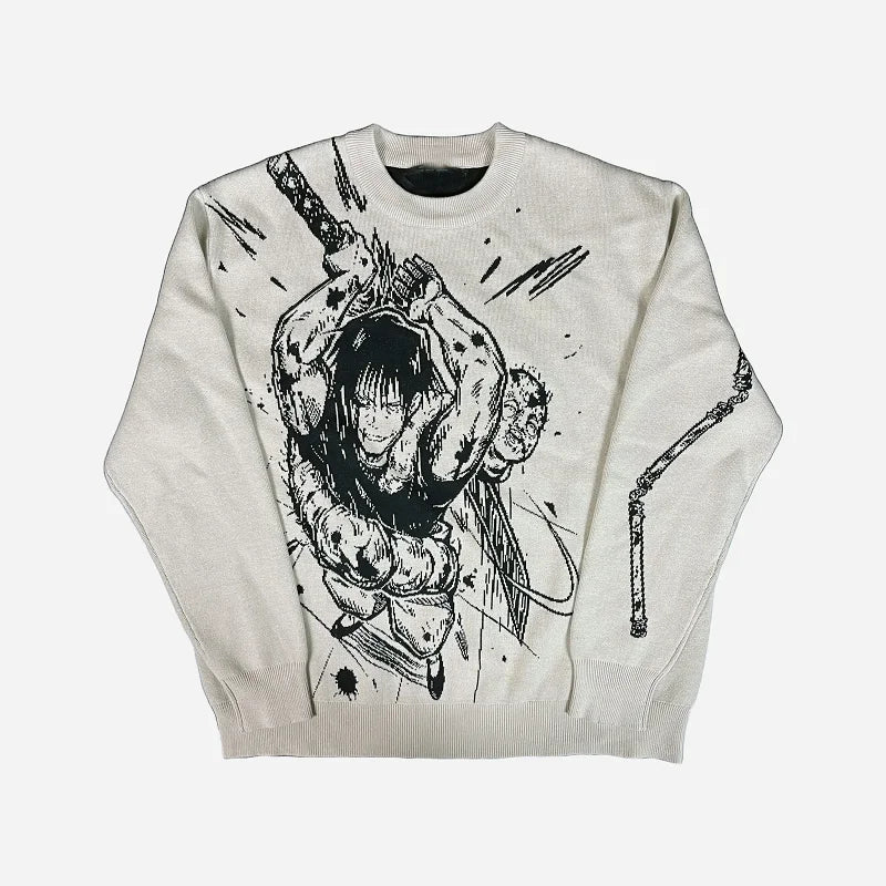 "ZENIN SLAYER" - Toji Fushiguro - Jujutsu Kaisen Anime Knitted Sweater