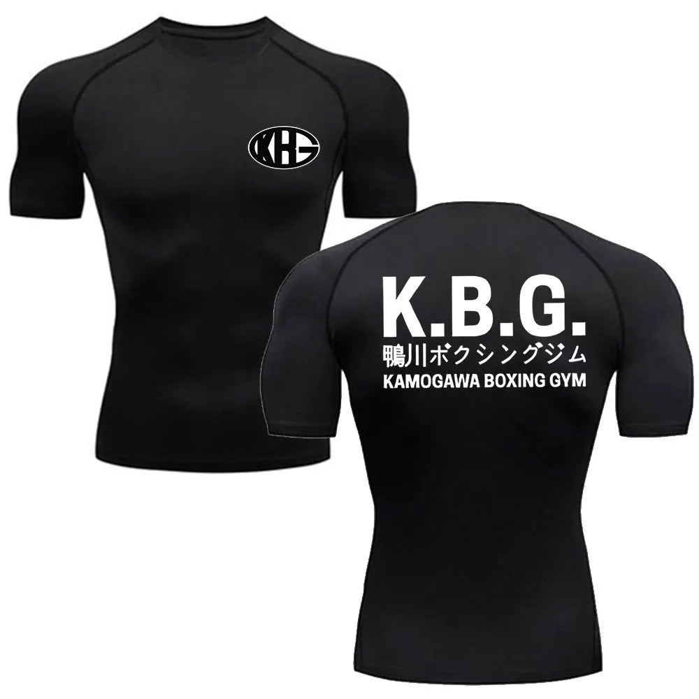 "K.B.G" - Genji - Hajime No Ippo Anime Gym Compression Fit T-Shirts | 4 Colors