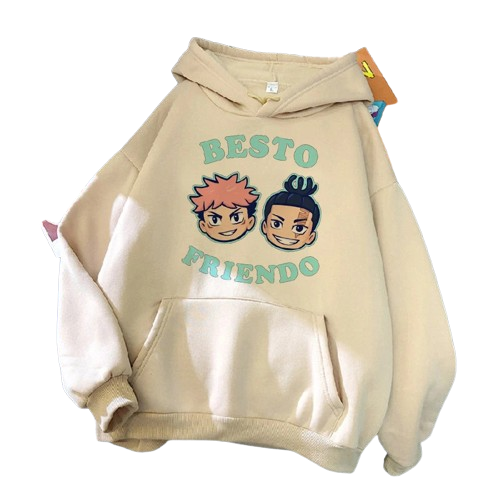 "BESTFRIENDO HOOD" - Jujutsu Kaisen Yuji Itadori Aoi Todo Anime Hoodies