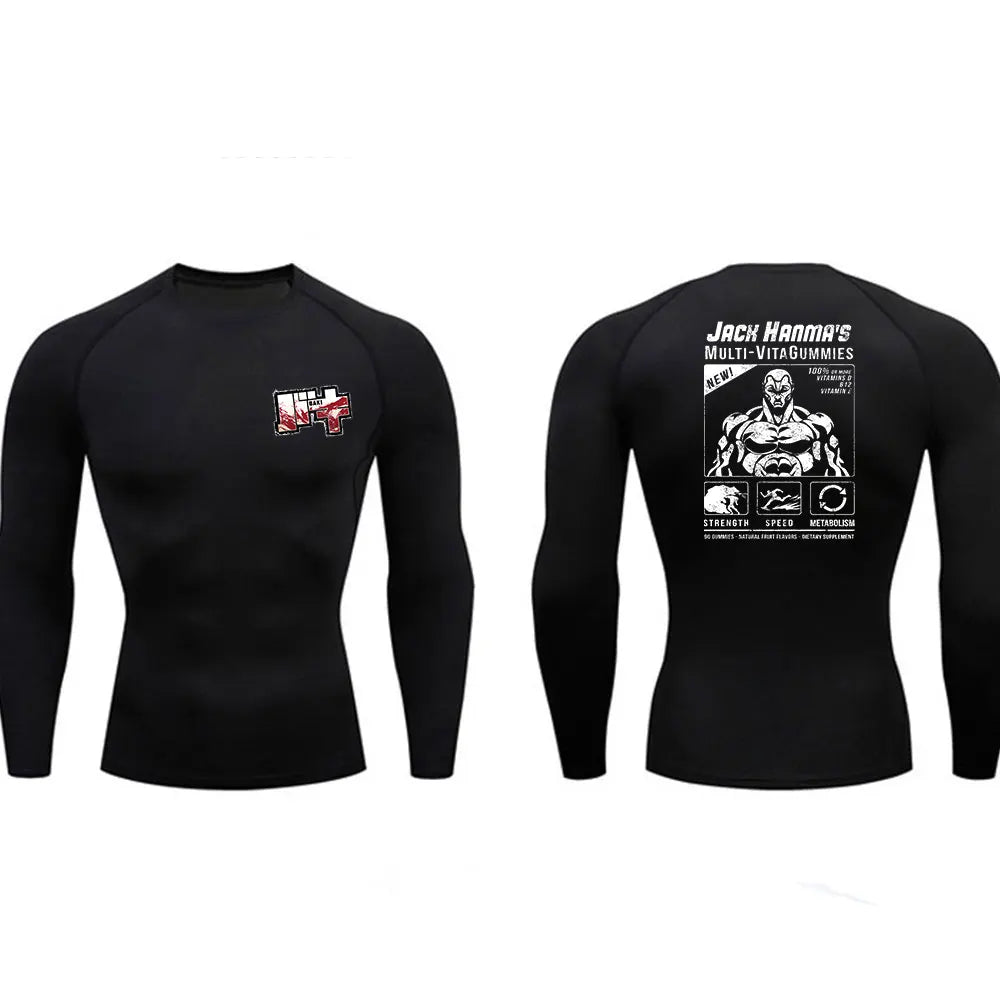 "THE BRAWLER" - Baki Anime Gym Compression Fit Long-Sleeve T-Shirts | 3 Options