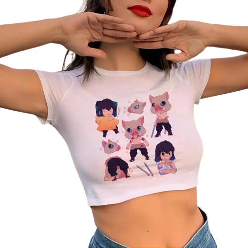 "ONISPRINT"- Demon Slayer Anime Crop Tops | 2 Colors