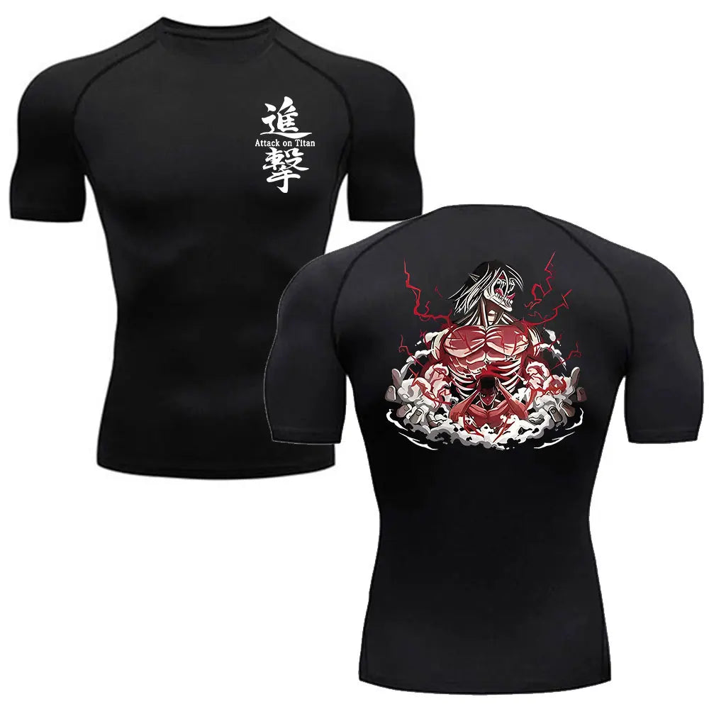 "WINGS OF ASH" - Eren Yeager - AOT Anime Gym Compression Fit T-Shirts | 2 Options