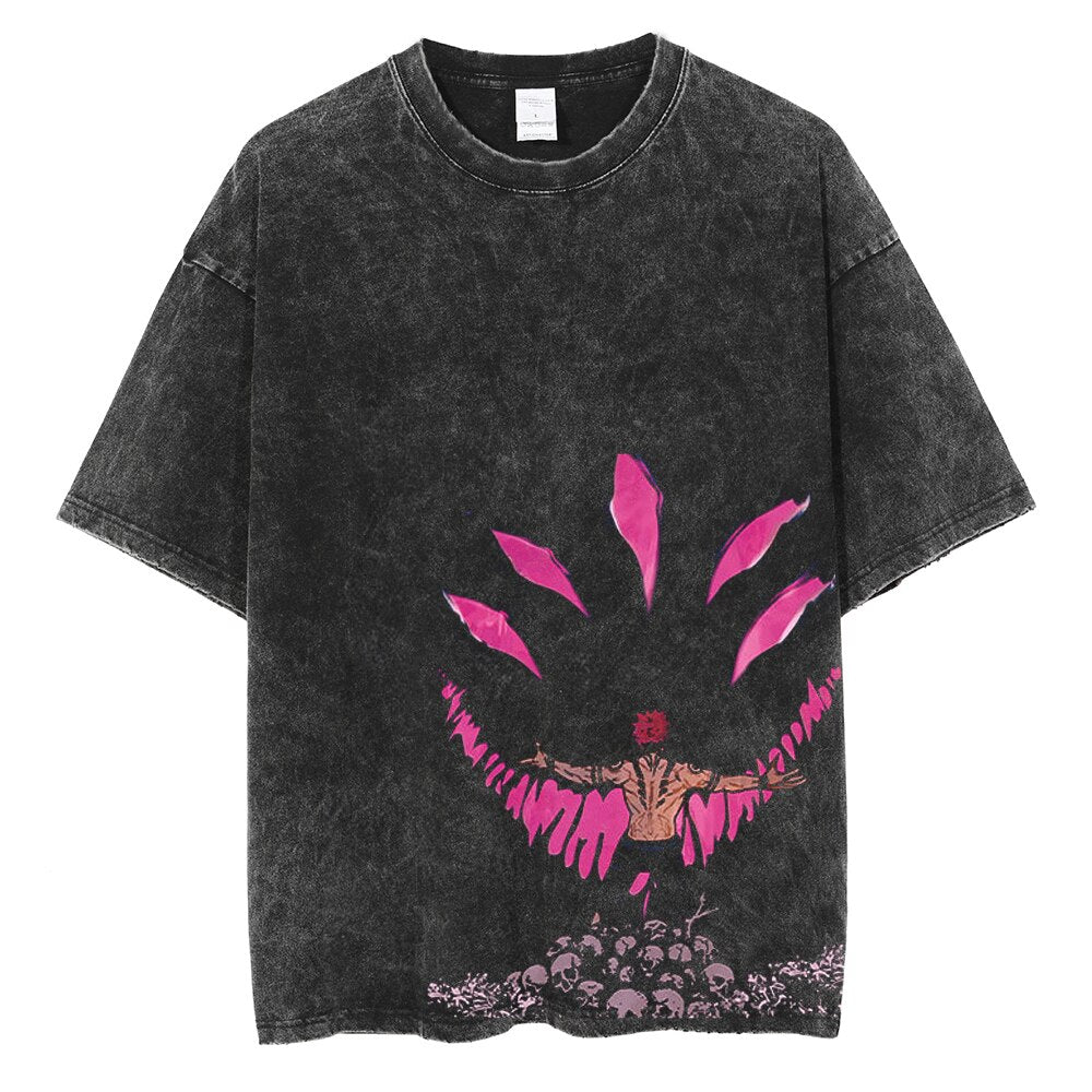 "RYOMAN SUKUNA" - Jujutsu Kaisen Anime Oversized Vintage Washed T-Shirts