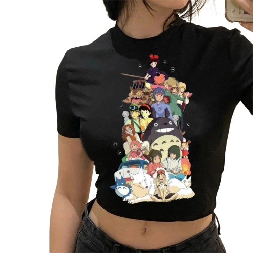 Anime - Streetwear - "DREAMERS" - Studio Ghibli Anime Crop Top | 6 Options - Alpha Weebs