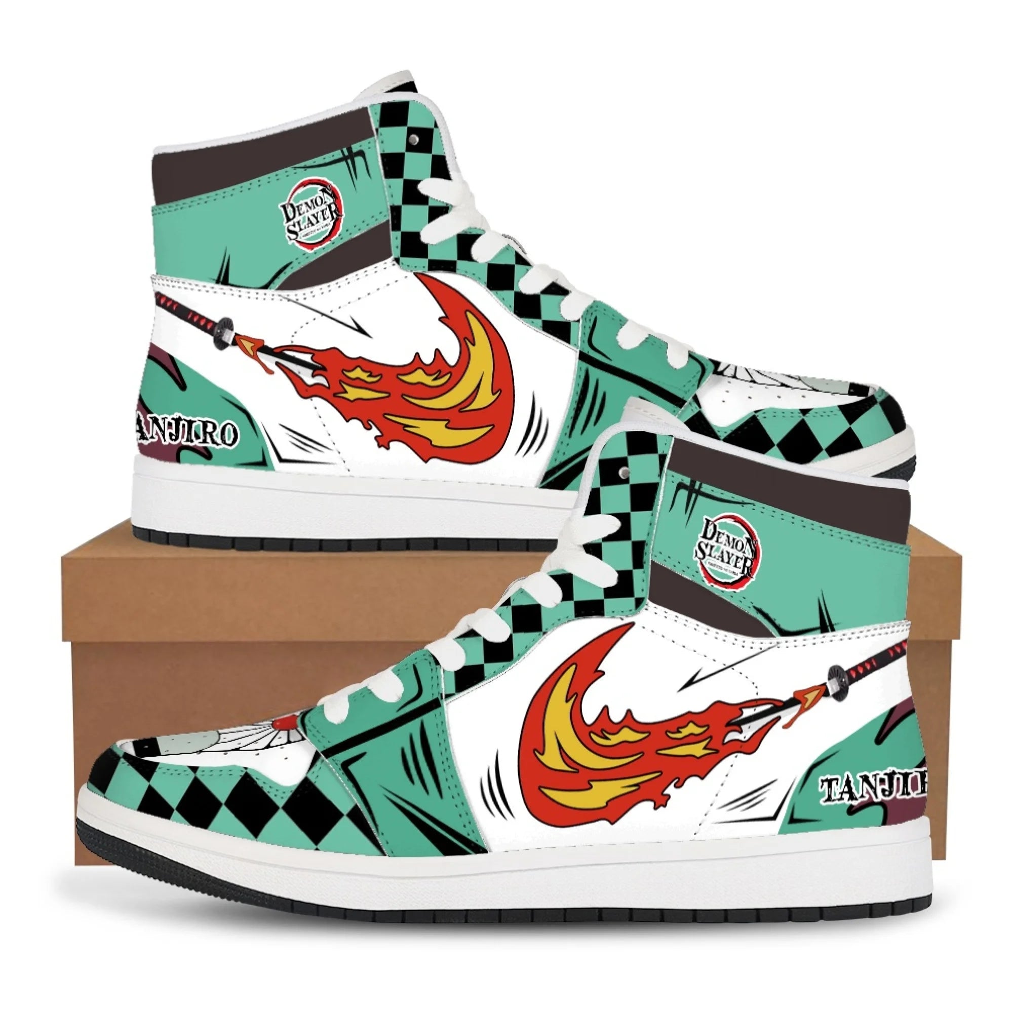 "AIR KAMADO 2" - (High Top) Tanjiro Kamado Demon Slayer Anime Sneakers