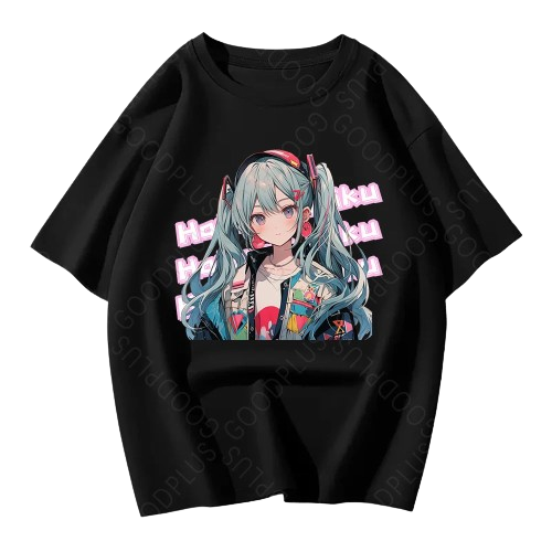 "TRIPPIN MIKU" - Hatsune Miku - A Trip and Fall Anime Oversized T-Shirts | 2 Colors