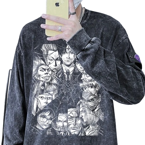 "PHANTOM TROUPE" - Hunter X Hunter Anime Vintage Washed Oversized T-shirt