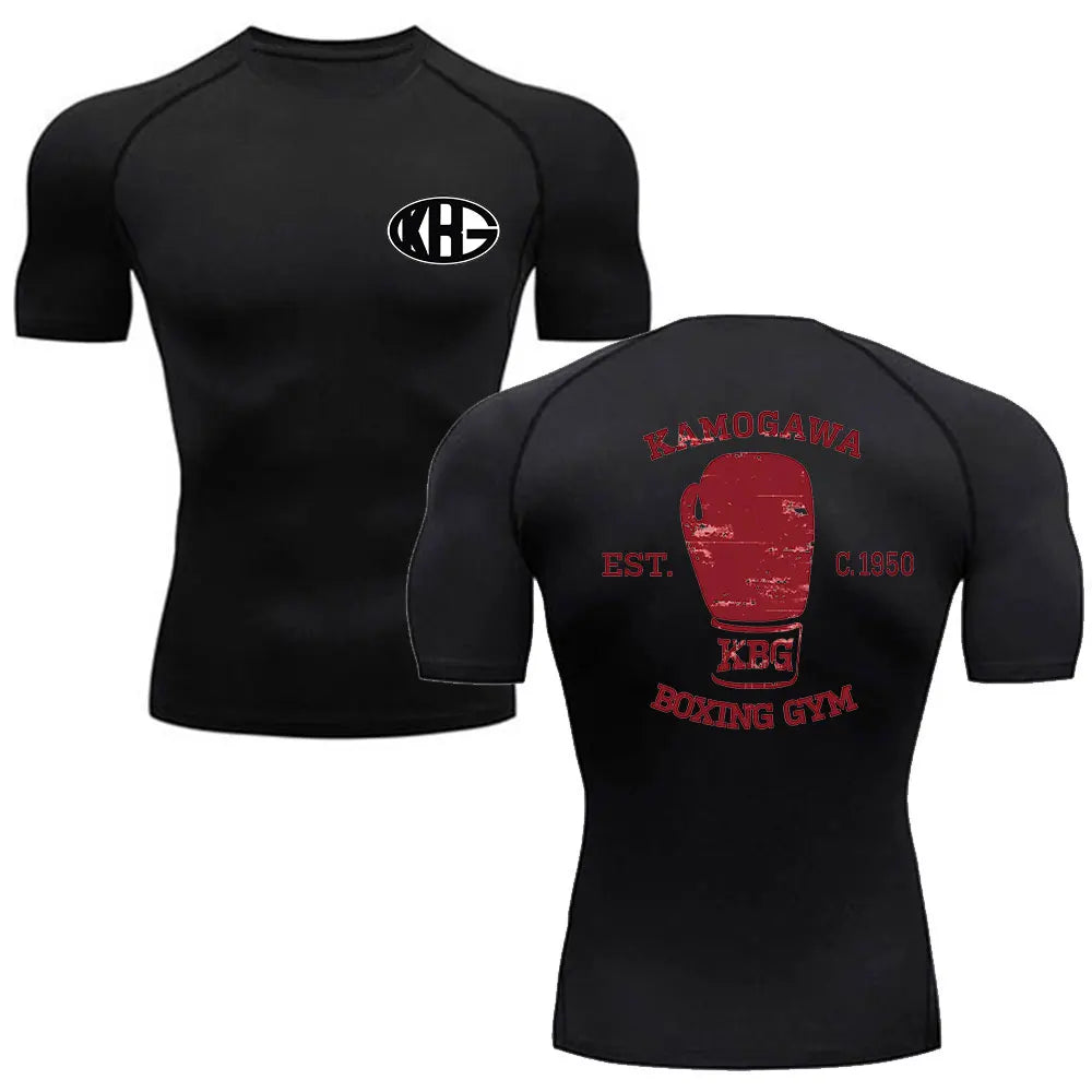 "EST.C.1950" - Genji - Hajime No Ippo Anime Gym Compression Fit T-Shirts