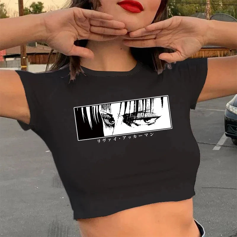 "KILLER EYES" - Attack On Titan Anime Crop Tops | 6 Options