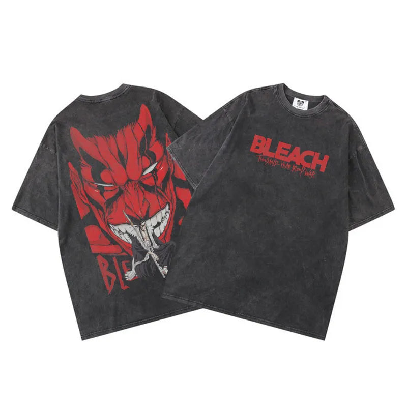 "UNNAMED BANKAI" - Bleach Zaraki Kenpachi Anime Vintage Oversized T-shirt