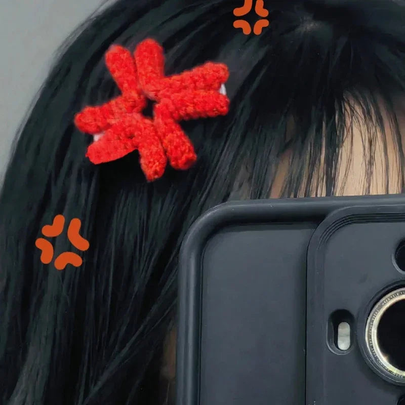 Expression Handmade Angry Emotion Hair Clips For Women Girls Creative Hair Clip Funny Side Clip Versatile Hair Accessories Gifts