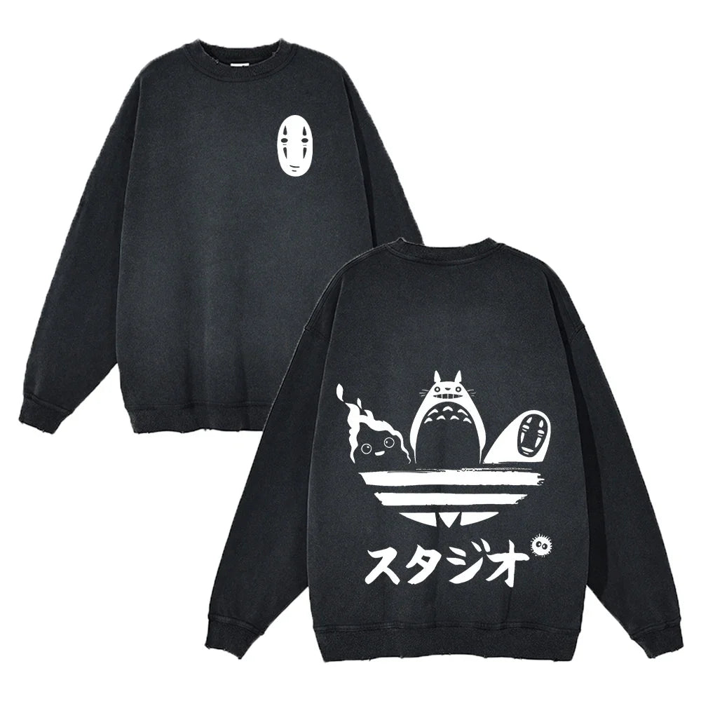 "MINE" - My Totoro - Studio Ghibli Anime Vintage Washed Oversized Sweatshirt