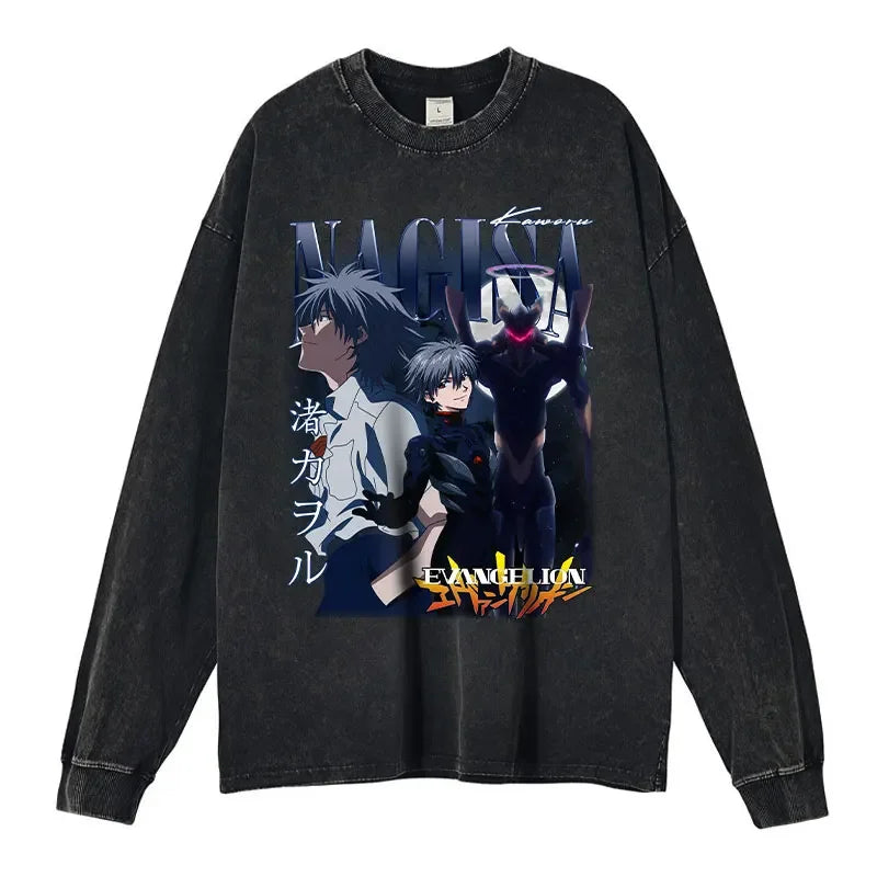 "ADAM'S SEED" - Nagisa - Neon Genesis Evangelion Vintage Washed Sweatshirt