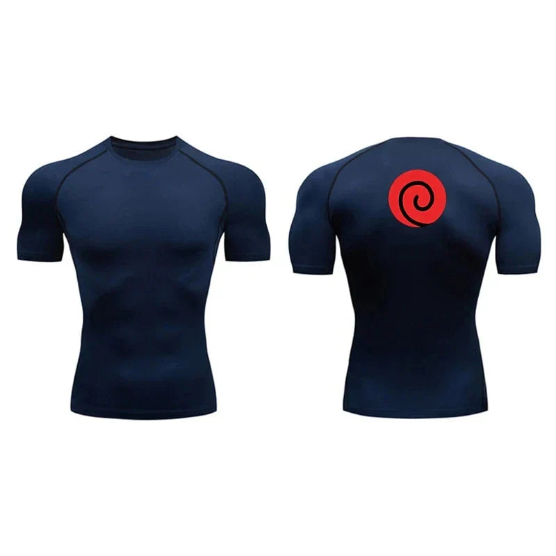 "UZUMAKI MUSCLE" - Naruto Anime Gym Compression Fit T-Shirts | V-2 | 4 Colors