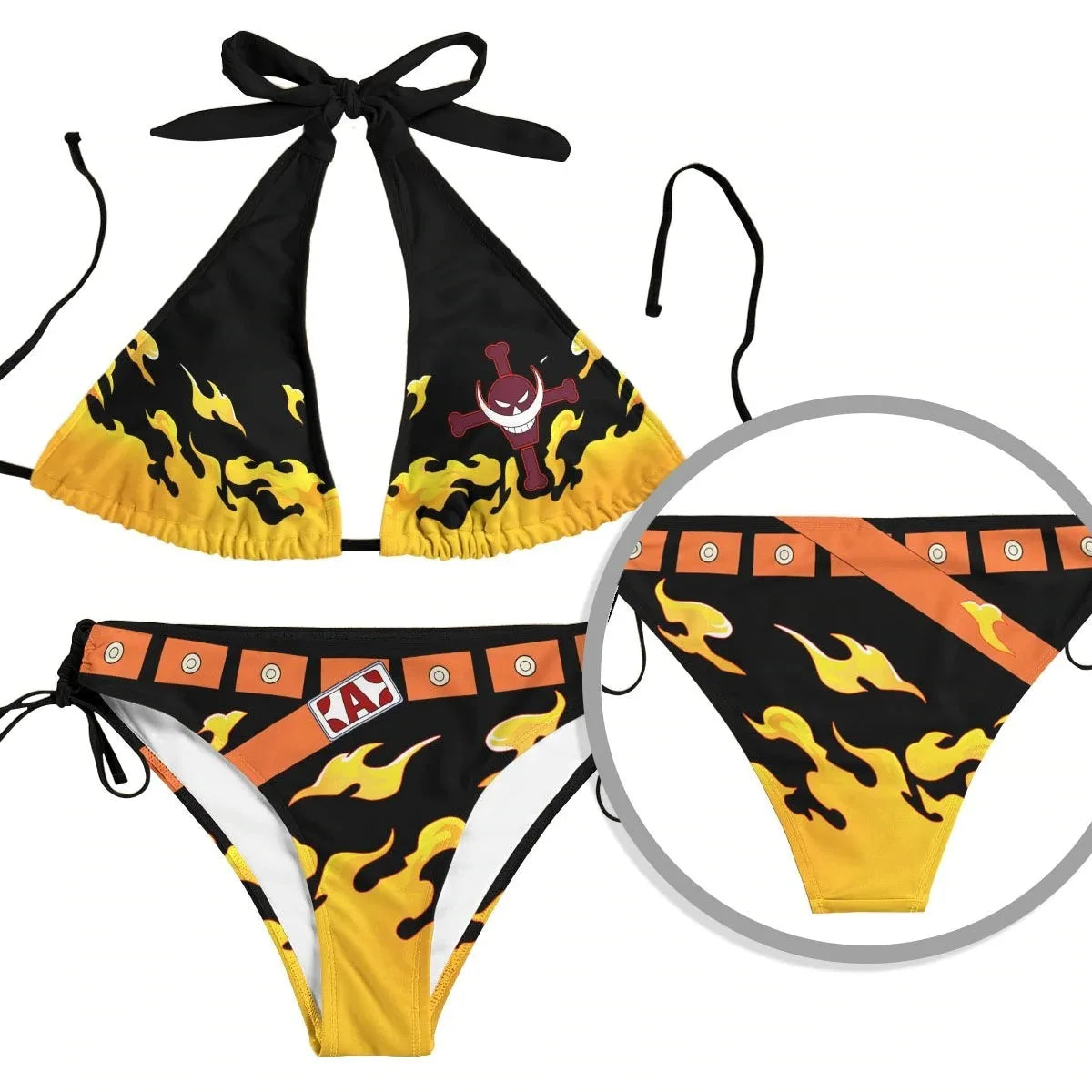 "PORTGAS D. ACE" - One Piece Anime Bikini Set