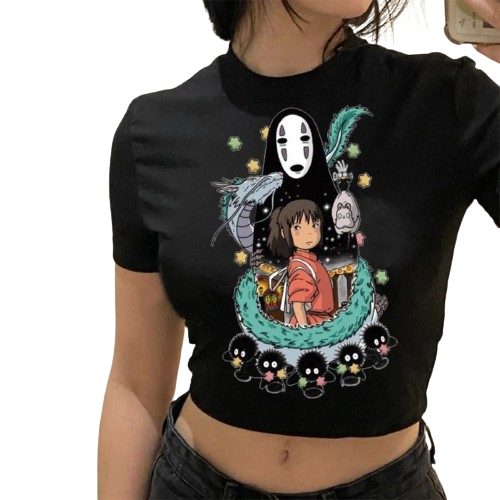 Anime - Streetwear - "DREAMERS" - Studio Ghibli Anime Crop Top | 6 Options - Alpha Weebs